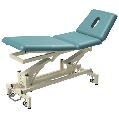 Elektrische Massageliege - 4001.501 - KIS Produkt - hydraulisch / auf Rollen / mit höhenverstellbarer Rückenlehne