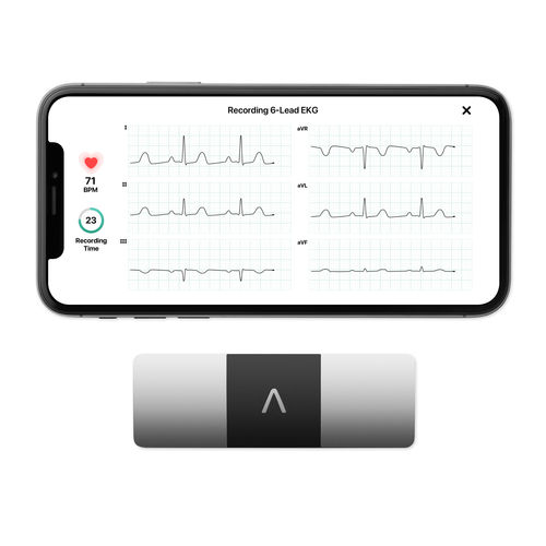 Handgerät-Patientenmonitor - KardiaMobile® 6L - AliveCor - EKG / für den Außenbereich / für häusliche Krankenpflege