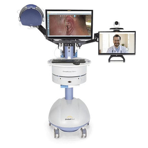 Telemedizinwagen für Video Konferenz - CAS - GlobalMed - Zubehör / gesichert