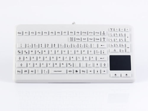 Medizinische Tastatur / mit Ziffernblock - InduProof® Advanced - GETT Gerätetechnik - Touchpad / mit internationalem Tastaturlayout / mit Zeigegerät