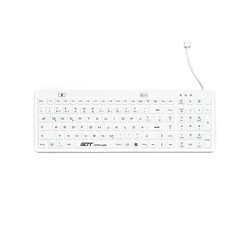 Medizinische Tastatur / mit Ziffernblock - CLEANTYPE® MEDICAL - GETT Gerätetechnik - Silikon / desinfizierbar / Hygiene