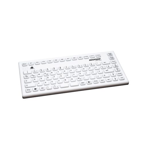 Medizinische Tastatur / mit internationalem Tastaturlayout - InduProof® Smart Compact - GETT Gerätetechnik - Silikon / waschbar / desinfizierbar