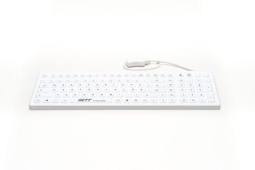 Medizinische Tastatur / mit Ziffernblock - Cleantype® Prime Pro+ - GETT Gerätetechnik - mit internationalem Tastaturlayout / Silikon / USB