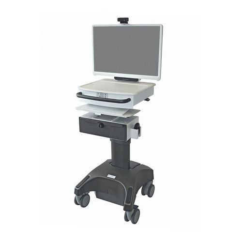 Medizinisch Computerwagen - DCT-6LiA-LCD - Lund Industries - für Laptop / Akku / mobil