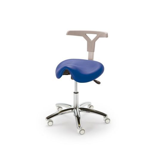 Hocker für Gesundheitseinrichtungen - Corsa - V - NAMROL - höhenverstellbarer / mit Rückenlehne / sattelförmig