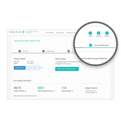 Web-Anwendung / Projektentwicklung - DesignStudio  - Illumina - Bewertung / Erfassung / Bestätigung