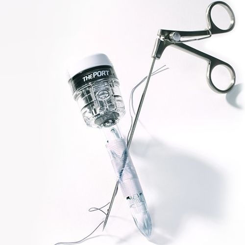 Laparoskopischer Trokar - TP series - SurgiCore - mit Einblaseport / mit Verschlussstopfen / zum Einmalgebrauch