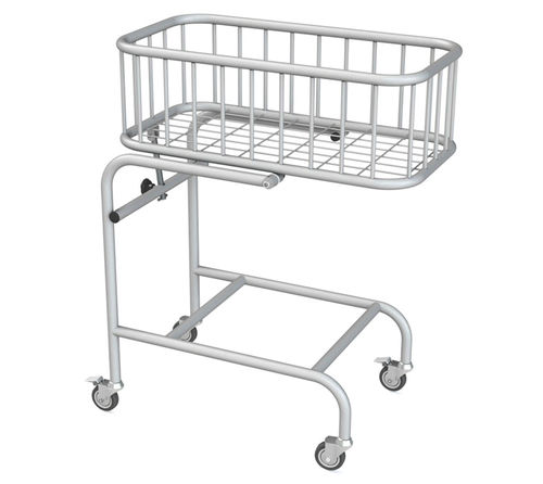 Wiege für Krankenhäuser / für Kinder - 10.MC.7102 - JMS Healthcare Furniture - mit fester Höhe / auf Rollen / Edelstahl