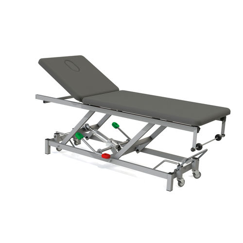 Hydraulische Untersuchungsliege - 10.DV.1684.1 - JMS Healthcare Furniture - höhenverstellbar / mit verstellbarer Rückenlehne / auf Rollen