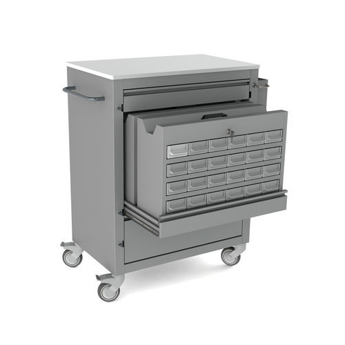 Medizinischer Wagen - 10.CR.1586 - JMS Healthcare Furniture - für Medikamente / Lager / Metall