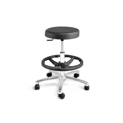 Hocker für Gesundheitseinrichtungen - 10.AD.1409.D - JMS Healthcare Furniture - höhenverstellbar / mit Fußstütze / auf Rollen
