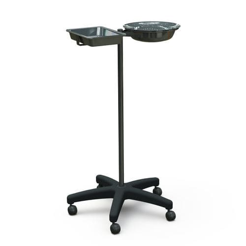 Schalenhalter mit zwei Schalen - 10.AD.1453 - JMS Healthcare Furniture - zur Montage auf Rollwagen / Edelstahl