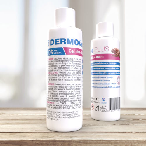 Hydroalkoholische Lösung / 70% - DERMOfast PLUS 100 - Hospitex International - 5000 mL / 250 mL