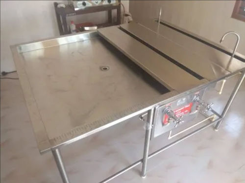 Nekropsie-Tisch - Span Surgical - rechteckig / mit Waschbecken / Edelstahl