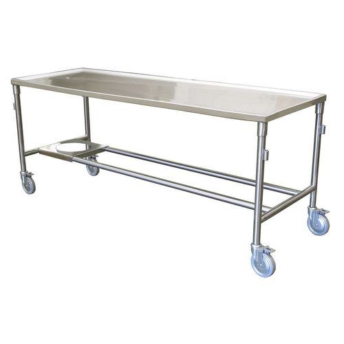 Tisch zum Sezieren - 600019-D - Mortech Manufacturing - rechteckig / auf Rollen