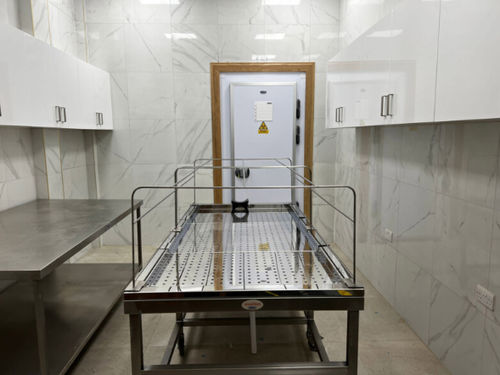 Leichenwaschungs-Tisch - Ghusal - Kenyon - rechteckig / Edelstahl / modular