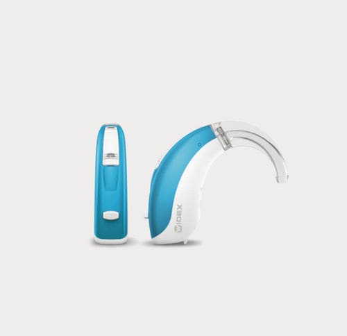 BTE-Hörgerät - 312 - Widex - mit Fernbedienung / kabellos / blau
