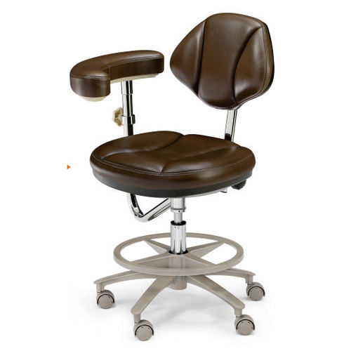 Dentalhocker - GD-DTS09 - Foshan Gladent Medical Instrument Co.,Ltd - höhenverstellbar / mit Armlehnen / mit Rückenlehne