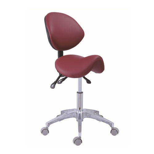 Dentalhocker - GD-DTS10 - Foshan Gladent Medical Instrument Co.,Ltd - höhenverstellbar / mit Rückenlehne / auf Rollen