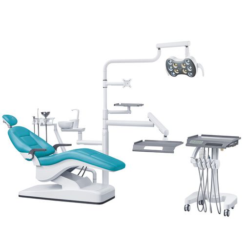 Dentaleinheit mit elektrisch bedientem Stuhl - Foshan Gladent Medical Instrument Co.,Ltd - mit Instrumententräger