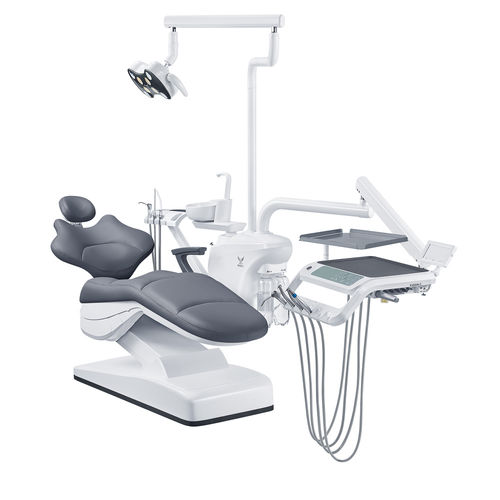 Dentaleinheit mit elektrisch bedientem Stuhl - GD-800  - Foshan Gladent Medical Instrument Co.,Ltd - mit flexiblem Kopfstück / mit Monitor / mit Hygienesystem