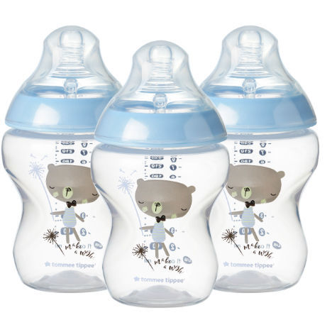 Silikon-Babyflasche - Make A Wish Blue - tommee tippee