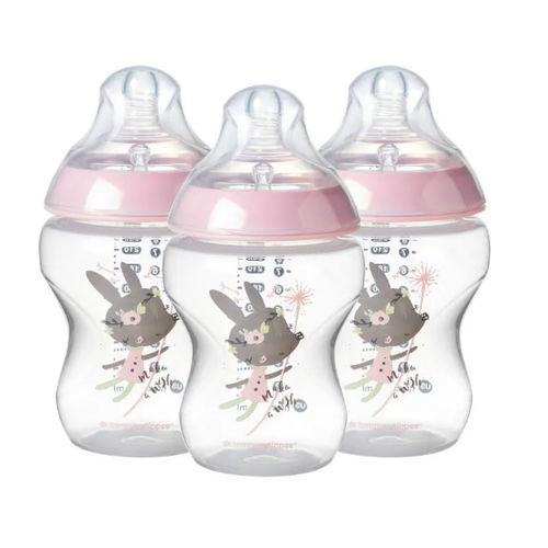 Silikon-Babyflasche - Make A Wish Pink - tommee tippee