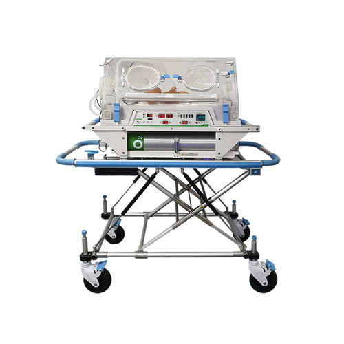 Inkubator für Neugeborene / für Transport - TR 203 - Okuman Medikal Sistemler Anonim Sirketi - auf Rollen / höhenverstellbar / mit 4 Fenstern für Zugang zum Baby
