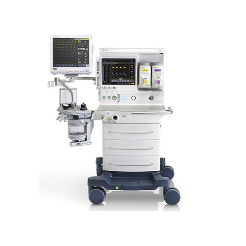 Anästhesiearbeitsplatz auf Wagen - A5  - Okuman Medikal Sistemler Anonim Sirketi - Atmungsmonitoring / mit Ventilator / mit System zur Ableitung von Anästhesiegasen