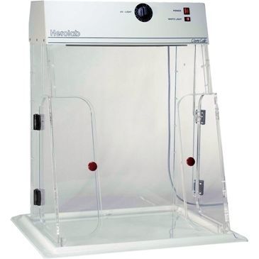 Labor-Arbeitsstation / für PCR - CleneCab - Herolab GmbH Laborgeräte - Tisch