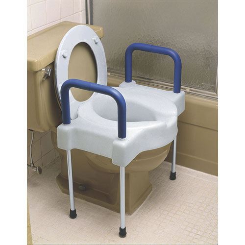 Toilettensitzerhöhung mit Armlehnen - F725882000 - Maddak Inc., a part of SP - für Übergewichtige