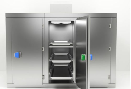 Leichenkühlzelle / 9 Körper - PC93 - Hiplaas - mit Frontöffnung / modular