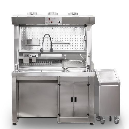 Labor-Arbeitsstation / Histopathologie - EVO150FD - Hiplaas - bodenstehend / mit Waschbecken / mit Belüftung