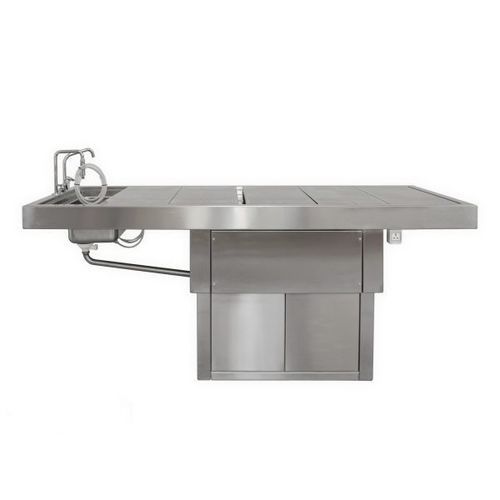 Tisch für Autopsie - ATPTABLE-EB - Hiplaas - für Übergewichtige / höhenverstellbar / Edelstahl