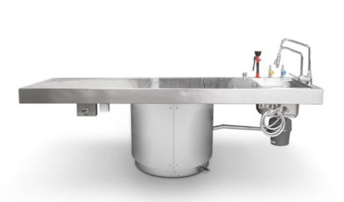 Arbeitstisch - ATPTABLE-ER - Hiplaas - für Autopsie / rechteckig / höhenverstellbar