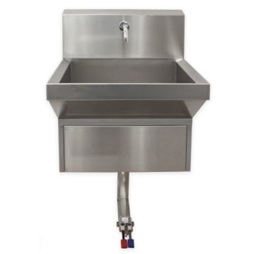 Waschbecken für OP / 1 Arbeitsplatz - SCRUBSINK600 - Hiplaas - Edelstahl / Ellbogenbedienung