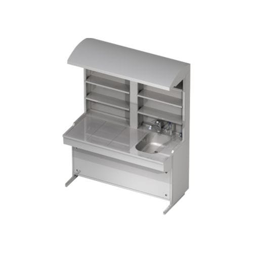 Labor-Arbeitsstation / Makroskopie - VGS - AFOS - bodenstehend / modular / mit Waschbecken