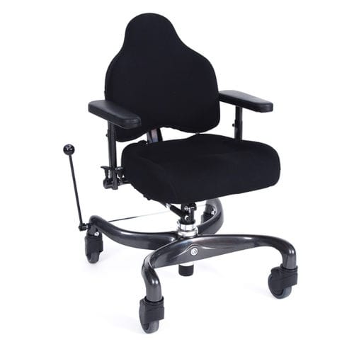 Bürostuhl für Personen mit eingeschränkter Mobilität - Euroflex SitRite - Eurovema Mobility - mit Armlehnen / auf Rollen / pneumatisch