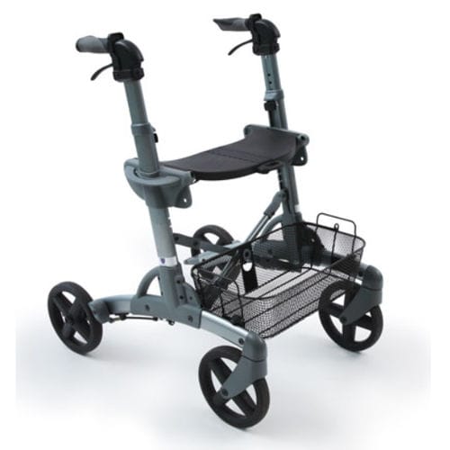 Rollator mit 4 Rädern - Discovery - Eurovema Mobility - Aluminiumrahmen / mit Sitz / mit Korb