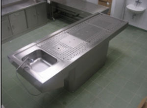 Rechtsmedizin-Autopsietisch - MA-0977 - MEDIS Medical Technology - stationär / Edelstahl