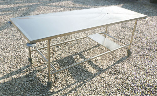 Tisch für Bestattungsvorbereitung - F032001VSSM - Olivetti - rechteckig / auf Rollen / Edelstahl