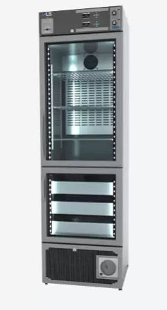 Laborkühlschrank - X-Cold 300/2TN-TS - Angelantoni Life Science - vertikal / mit 2 Türen / mit Glastür