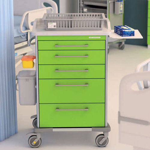 Transportwagen - MC6500 series - Medstor GmbH - mit Schublade / Abfalleimer