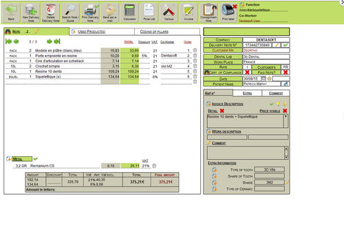 Software für Dentallabor - Easydentam - Dentasoft - Management