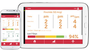 IOS-Applikation / zur Verwaltung von Asthma-Patienten - Smartinhaler App™ - Adherium - medizinisch