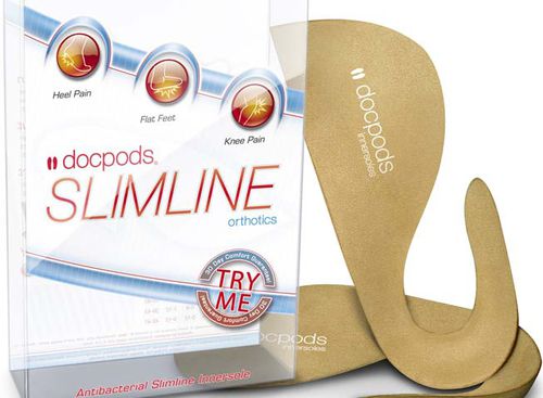 Orthopädische Einlegesohlen 3 4 Länge / Fersenkissen - Slimline - Docpods - Längsgewölbestütze / für Erwachsene