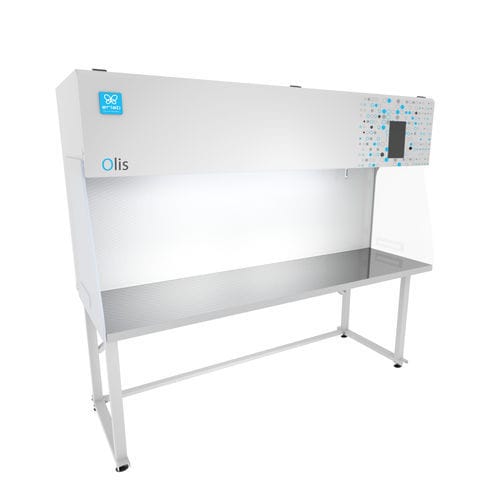 Abzugshaube / horizontaler Laminar-Flow - 1800 - Erlab - für biologische Risiken / Labor / bodenstehend
