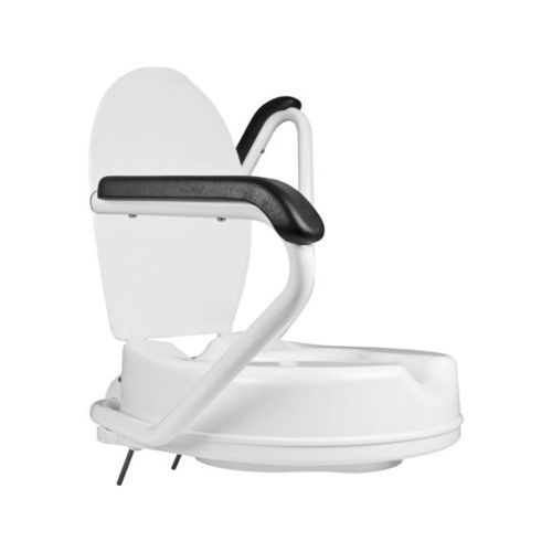 Toilettensitzerhöhung mit Armlehnen - 301702 - Mobilex A/S  - mit Deckel