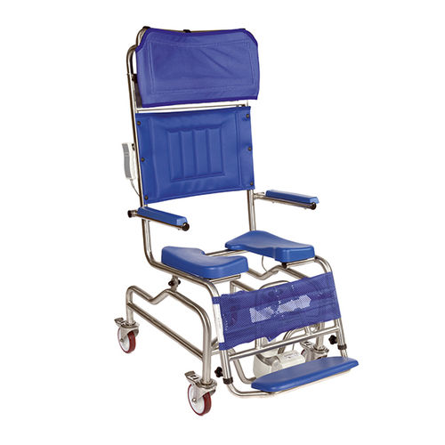 Duschstuhl mit hoher Rückenlehne - 981/B - Care & Independence - mit Armlehnen / auf Rollen / Toilette