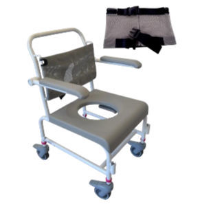 Duschstuhl mit Armlehnen - 31002 series - HMN - auf Rollen / Toilette / mit Rückenlehne